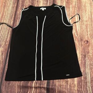 Women’s Calvin Klein Black Grey Tank Blouse Size Medium